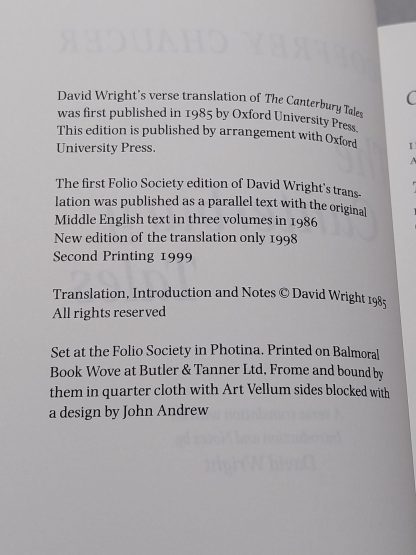 The Canterbury Tales - David Wright - Folio Society - Second Printing 1999 - Image 5